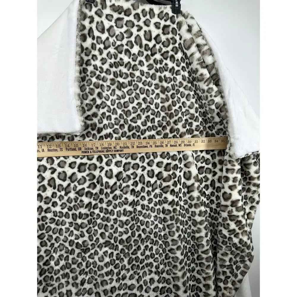 Luxhabitat Leopard Print‎ Throw Blanket Black White warm & Heavy Approx 62